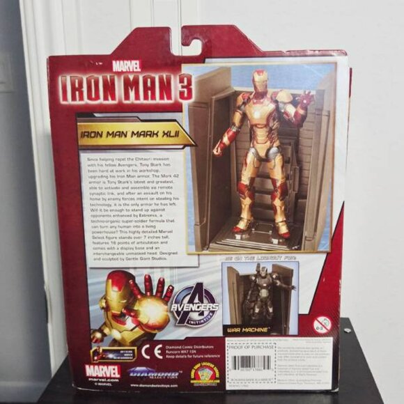 Iron Man Armor Action Figure Iron Man 3 Mark 42 Diamond Marvel Select - Picture 2 of 11